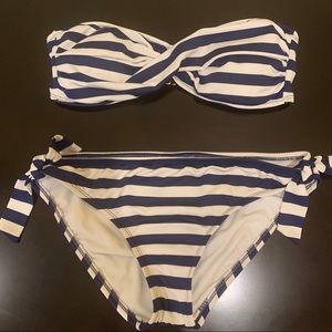 Missimo Navy white striped bikini size S/P